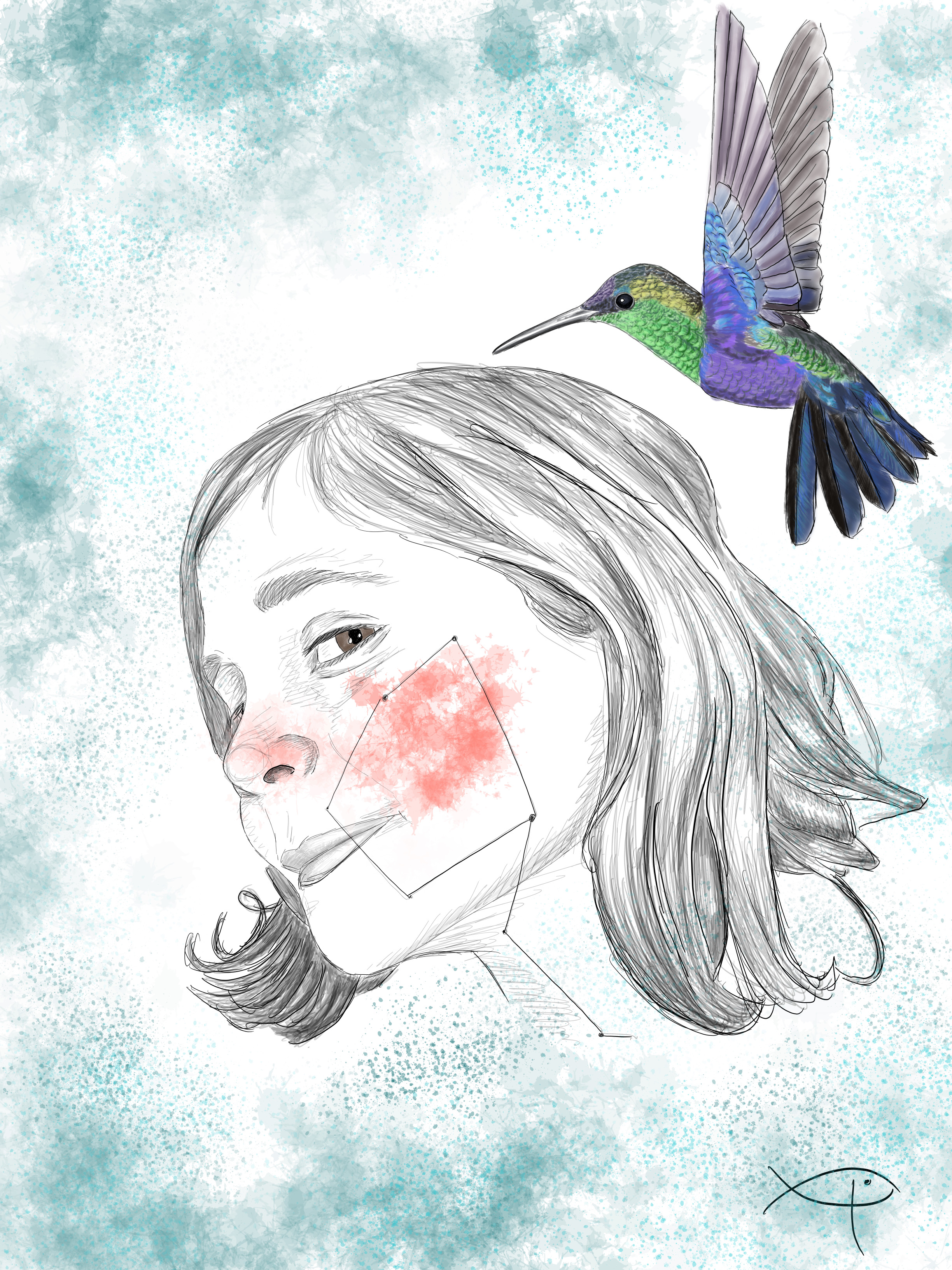 Retrato personal. Técnica digital