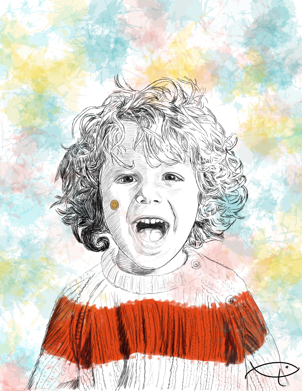 Retrato personal. Técnica digital